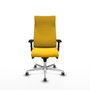 PIQUERAS Y CRESPO Sillón Albacete Amarillo con Mecanismo Sincro y Base de Aluminio