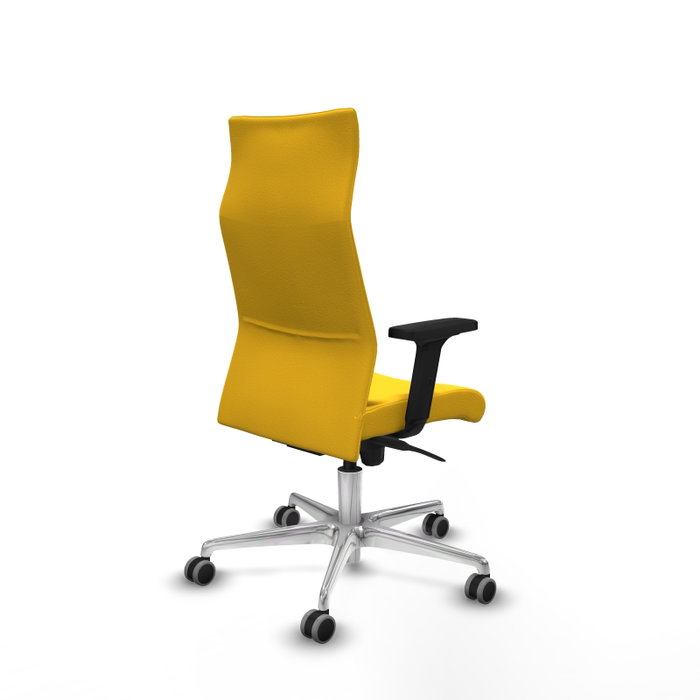 PIQUERAS Y CRESPO Sillón Albacete Amarillo con Mecanismo Sincro y Base de Aluminio PIQUERAS Y CRESPO Sillón Albacete Amarillo con Mecanismo Sincro y Base de Aluminio
