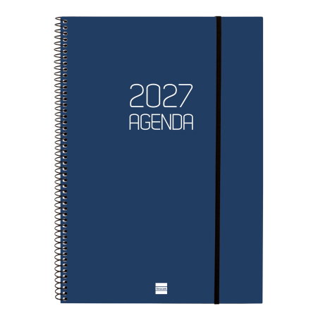 Finocam Agenda Anual 2027 Espiral Basic Opaque Azul