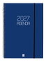 Finocam Agenda Anual 2027 Espiral Basic Opaque Azul