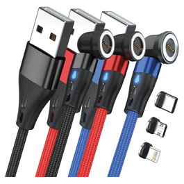 Realpower RealPower MagneticCharge3 Set de 3 cables magnéticos de 1 m con adaptadores
