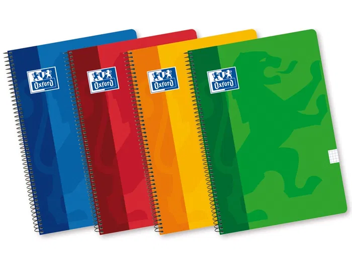 Oxford Bloc espiral cartoncillo folio 80 hojas cuadros 4 mm 90 g Oxford Bloc espiral cartoncillo folio 80 hojas cuadros 4 mm 90 g