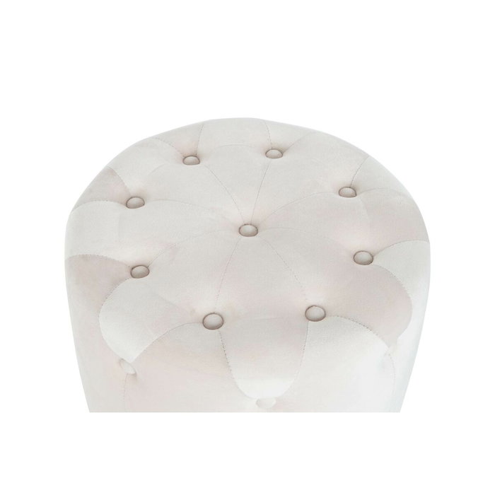 DKD Home Decor Set de 3 Reposapiés de Terciopelo Rosa y Dorado