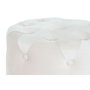 DKD Home Decor Set de 3 Reposapiés de Terciopelo Rosa y Dorado