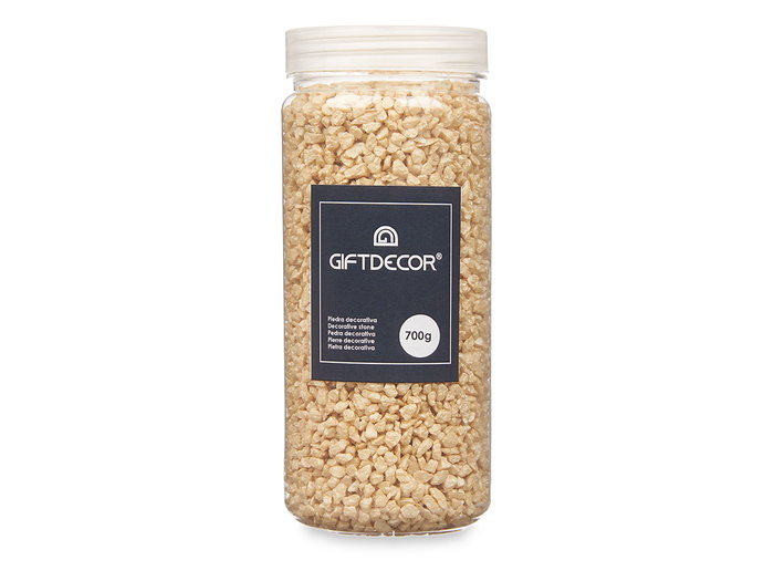 Giftdecor Bote de Piedras Metalizadas 2-5 mm Mostaza 700g