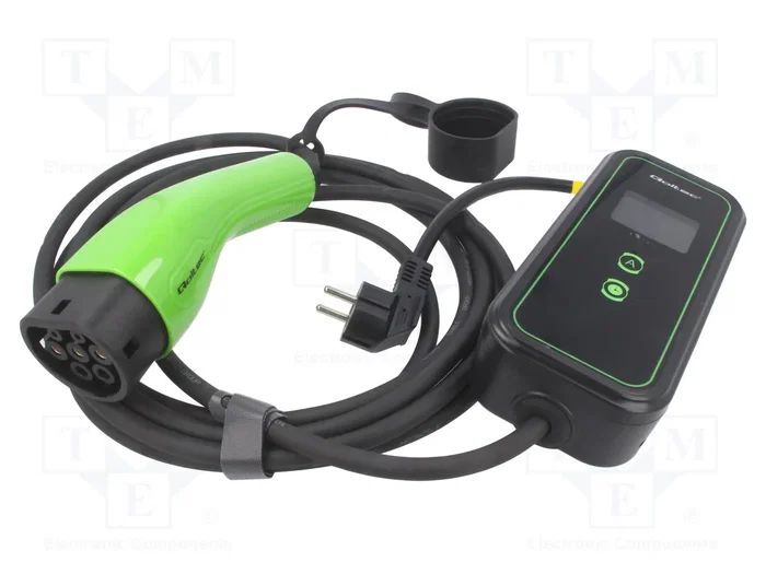 Qoltec Cargador móvil para vehículos eléctricos 2 en 1 Tipo 2 3.5kW 230V