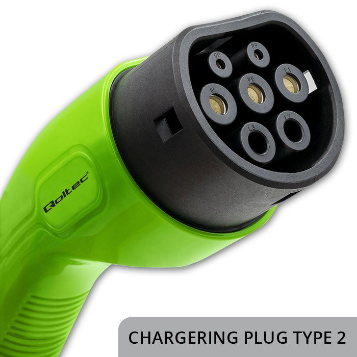 Qoltec Cargador móvil para vehículos eléctricos 2 en 1 Tipo 2 3.5kW 230V