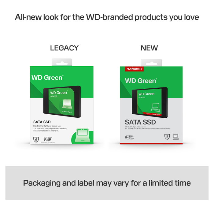 WD Green SSD 500GB Interno 2.5" SATA 6Gb/s WDS500G5G0A-00CPT0