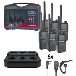 Albrecht Tectalk Worker 3 Set de 6 Radios con Maletín de Transporte