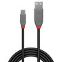 Lindy 2m USB 2.0 Type A to Micro-B Cable, Anthra Line - Cable de Conexión de Audio y TI Profesional