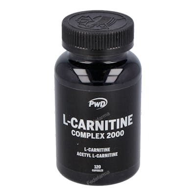 PWD NUTRITION L-Carnitine Complex-2000 120 Cápsulas L-Carnitina Tartrato y Acetil L-Carnitina para Energía y Metabolismo de Grasas