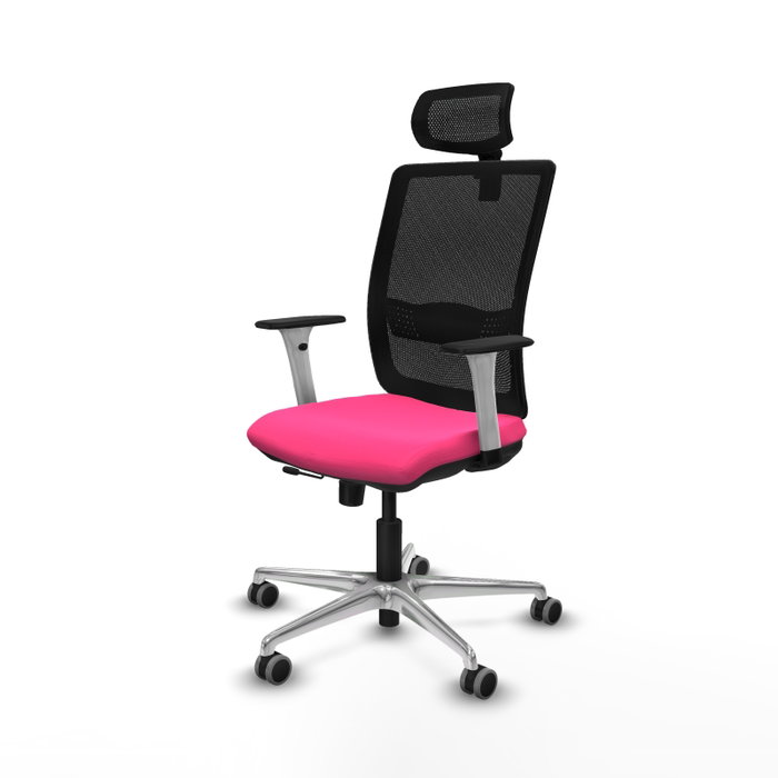 PIQUERAS Y CRESPO Silla de oficina Haches con mecanismo Sincro/Traslack Rosa y Negro PIQUERAS Y CRESPO Silla de oficina Haches con mecanismo Sincro/Traslack Rosa y Negro