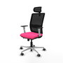 PIQUERAS Y CRESPO Silla de oficina Haches con mecanismo Sincro/Traslack Rosa y Negro