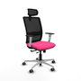 PIQUERAS Y CRESPO Silla de oficina Haches con mecanismo Sincro/Traslack Rosa y Negro