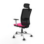 PIQUERAS Y CRESPO Silla de oficina Haches con mecanismo Sincro/Traslack Rosa y Negro