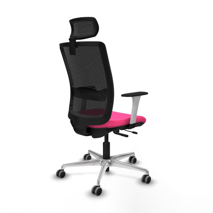 PIQUERAS Y CRESPO Silla de oficina Haches con mecanismo Sincro/Traslack Rosa y Negro PIQUERAS Y CRESPO Silla de oficina Haches con mecanismo Sincro/Traslack Rosa y Negro