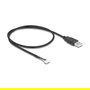 DeLOCK 12109 Cable USB 2.0 A a conector de bloque terminal de 5 pines, 0.6 m, Negro