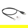 DeLOCK 12109 Cable USB 2.0 A a conector de bloque terminal de 5 pines, 0.6 m, Negro
