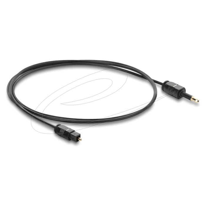 DeLOCK Cable de audio Toslink a Mini-TOSLINK, 1 m, Negro