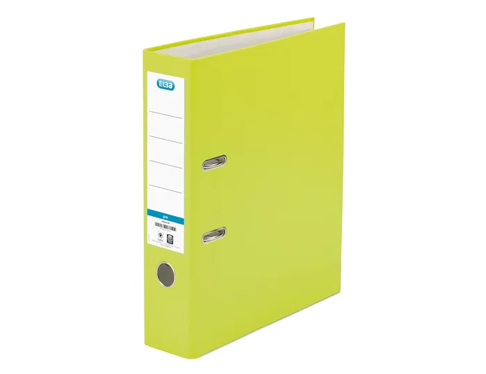 Elba Archivador de palanca forrado en PVC Verde lima lomo 80 mm Folio Elba Archivador de palanca forrado en PVC Verde lima lomo 80 mm Folio