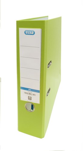 Elba Archivador de palanca forrado en PVC Verde lima lomo 80 mm Folio Elba Archivador de palanca forrado en PVC Verde lima lomo 80 mm Folio