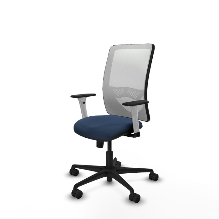 PIQUERAS Y CRESPO Silla de oficina Zulema con mecanismo Sincro, Azul marino y Blanco PIQUERAS Y CRESPO Silla de oficina Zulema con mecanismo Sincro, Azul marino y Blanco