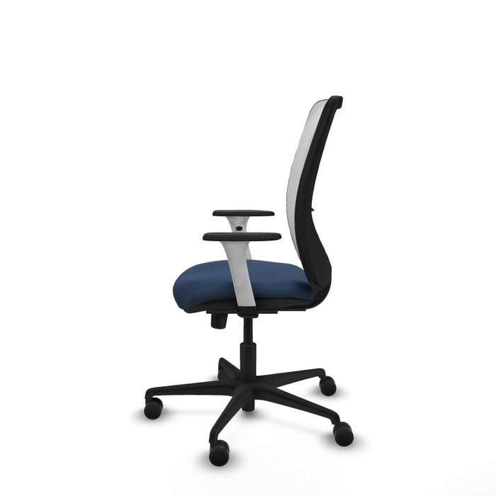 PIQUERAS Y CRESPO Silla de oficina Zulema con mecanismo Sincro, Azul marino y Blanco PIQUERAS Y CRESPO Silla de oficina Zulema con mecanismo Sincro, Azul marino y Blanco