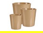 Ibergarden Set 3 Macetas Cerámica Cónicas Beige 11 cm, 14 cm, 17 cm (Set de 6)