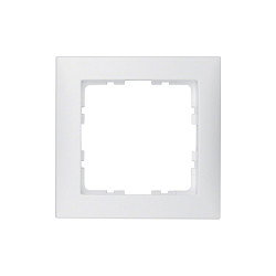 BERKER Marco 1 Foso 1011 99 09, Blanco Mate, Sin Tornillos, Compatible con Cualquier Marca, 1 Pieza