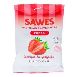 SAWES Pastillas Suavizantes Sin Azúcar Sabor Fresa 50g
