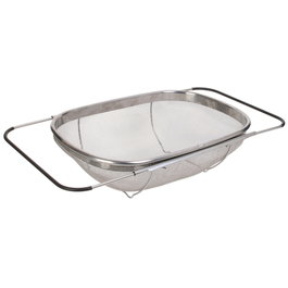 Cook Concept Escurridor con Asas Extensibles de Acero, Adaptable a Fregaderos, 34.5x24.5x11 cm