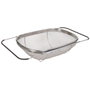 Cook Concept Escurridor con Asas Extensibles de Acero, Adaptable a Fregaderos, 34.5x24.5x11 cm