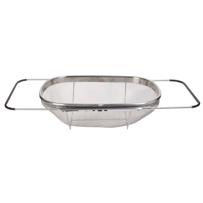 Cook Concept Escurridor con Asas Extensibles de Acero, Adaptable a Fregaderos, 34.5x24.5x11 cm