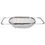 Cook Concept Escurridor con Asas Extensibles de Acero, Adaptable a Fregaderos, 34.5x24.5x11 cm