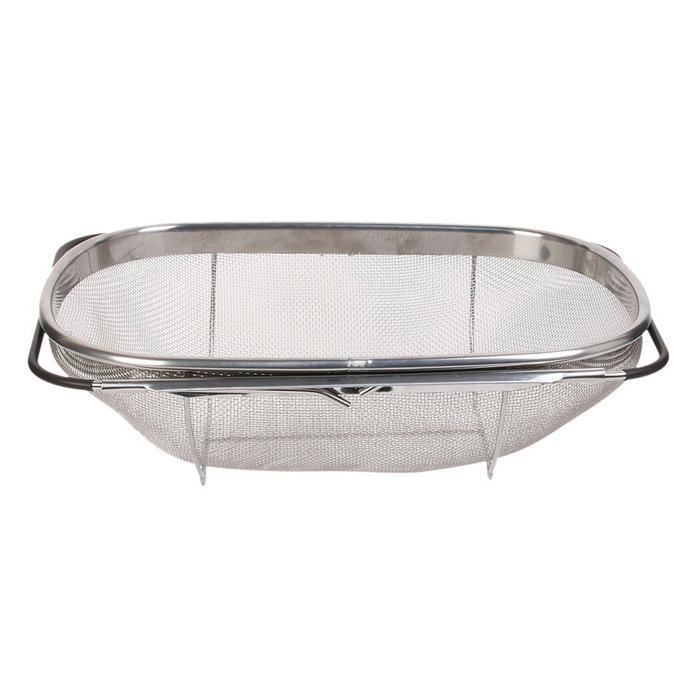 Cook Concept Escurridor con Asas Extensibles de Acero, Adaptable a Fregaderos, 34.5x24.5x11 cm
