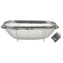 Cook Concept Escurridor con Asas Extensibles de Acero, Adaptable a Fregaderos, 34.5x24.5x11 cm
