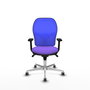 PIQUERAS Y CRESPO Silla de oficina Jorquera lila y azul