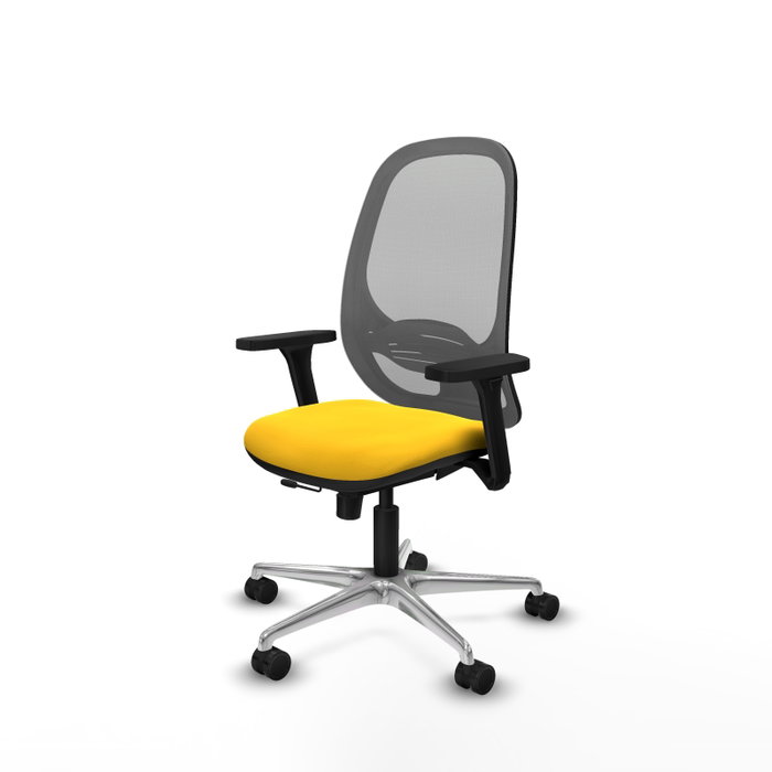 PIQUERAS Y CRESPO Silla de oficina Cilanco con mecanismo Sincro/Traslack, Amarillo y Gris PIQUERAS Y CRESPO Silla de oficina Cilanco con mecanismo Sincro/Traslack, Amarillo y Gris
