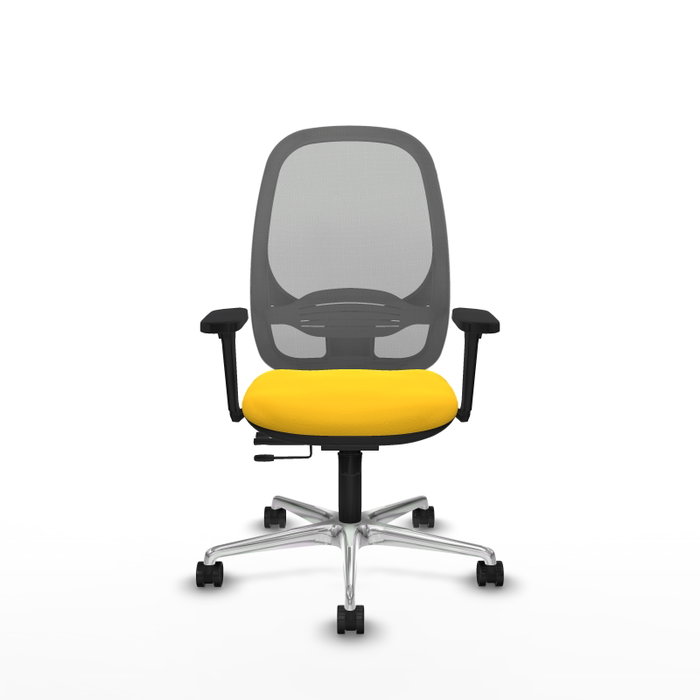PIQUERAS Y CRESPO Silla de oficina Cilanco con mecanismo Sincro/Traslack, Amarillo y Gris PIQUERAS Y CRESPO Silla de oficina Cilanco con mecanismo Sincro/Traslack, Amarillo y Gris