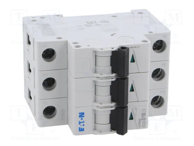 EATON ELECTRIC FAZ6-D10/3 Interruptor magnetotérmico 10A 3 polos 6kA