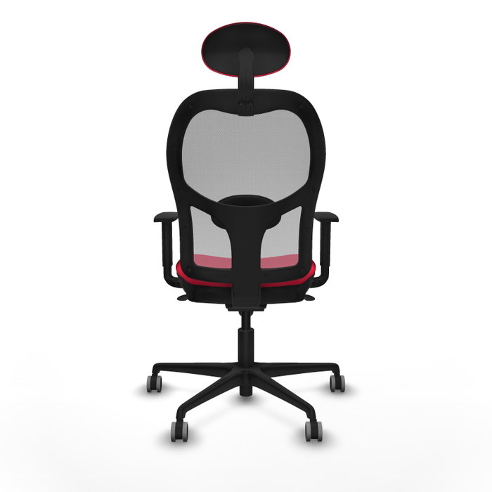 PIQUERAS Y CRESPO Silla de oficina Jorquera con mecanismo Sincro, Tela Roja y Malla Gris PIQUERAS Y CRESPO Silla de oficina Jorquera con mecanismo Sincro, Tela Roja y Malla Gris