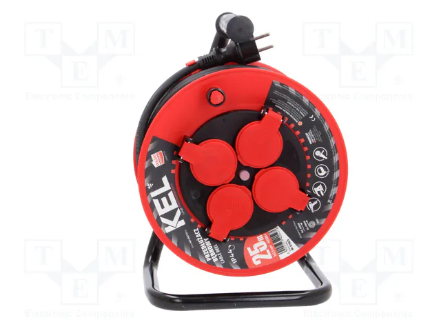 KEL Prolongador de alimentación H05RR-F 3G2,5mm2 25m negro