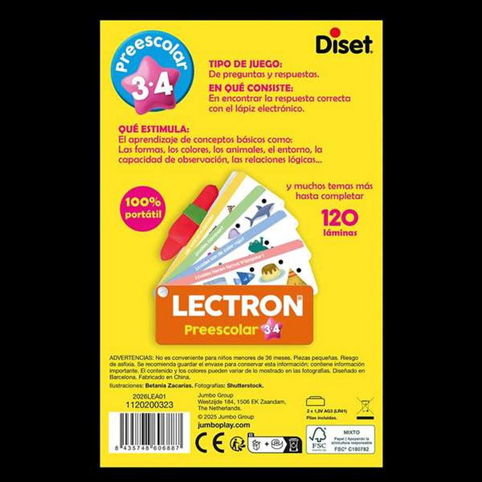 Diset Lectron Lápiz con luz y sonidos Prescolar Diset Lectron Lápiz con luz y sonidos Prescolar
