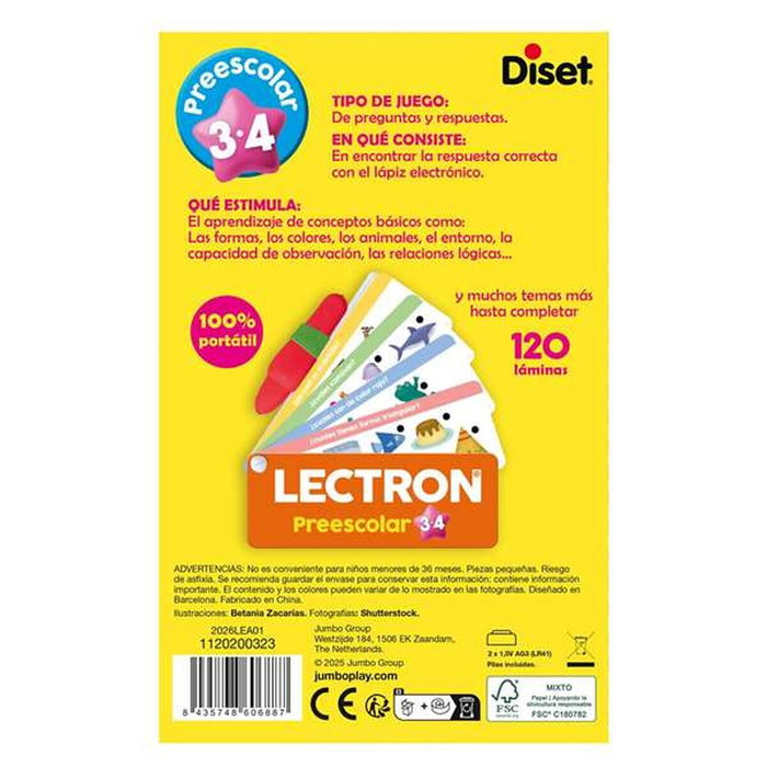 Diset Lectron Lápiz con luz y sonidos Prescolar Diset Lectron Lápiz con luz y sonidos Prescolar