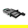 ICY BOX IB-173SSK Wechselrahmen para discos duros, 1x 2.5" + 1x 3.5" SATA/SAS a 2x SATA, bandeja Hot-Swap aluminio para bahía 5.25"