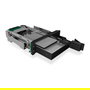 ICY BOX IB-173SSK Wechselrahmen para discos duros, 1x 2.5" + 1x 3.5" SATA/SAS a 2x SATA, bandeja Hot-Swap aluminio para bahía 5.25"