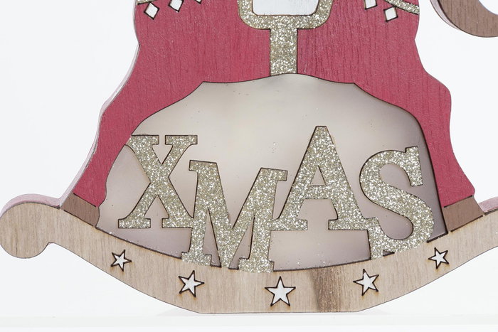 DKD Home Decor Decoración Luminosa de Madera Caballo 20x5x17 Blanco y Rojo DKD Home Decor Decoración Luminosa de Madera Caballo 20x5x17 Blanco y Rojo