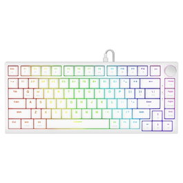 Savio ASTRAL White Teclado Magnético Outemu White Jade RGB con 82 teclas