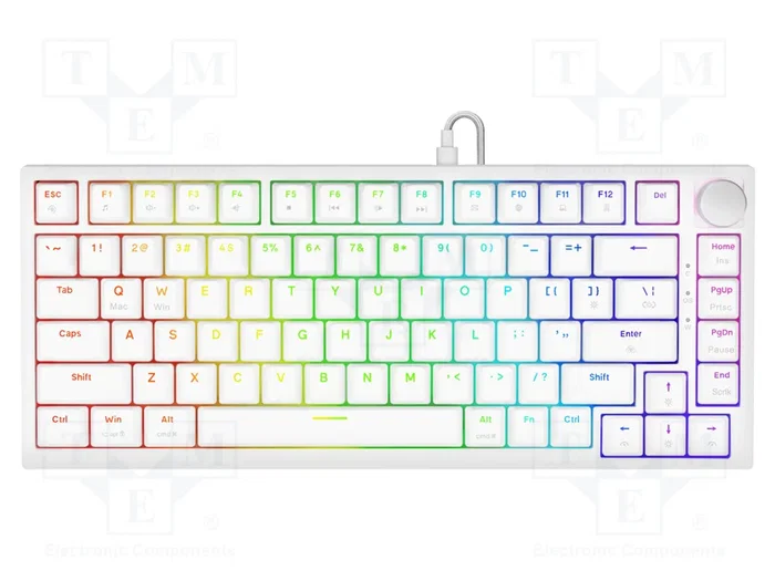 Savio ASTRAL White Teclado Magnético Outemu White Jade RGB con 82 teclas