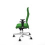 PIQUERAS Y CRESPO Sillón Albacete Verde con Mecanismo Sincro y Base Blanca